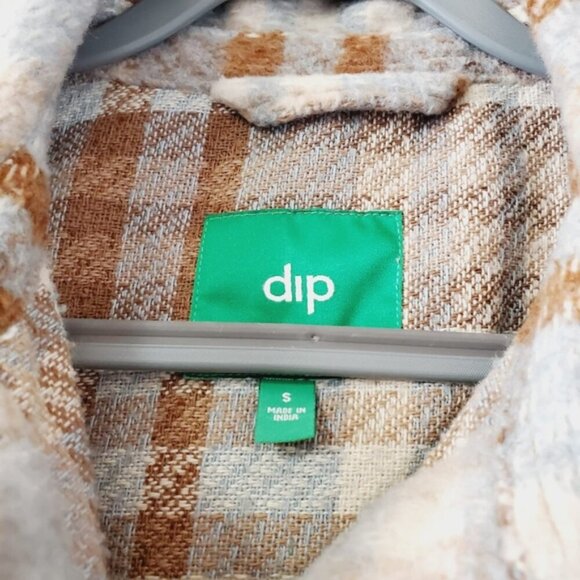 Dip Longline Plaid Fleece Barn Core Grunge Duster Shacket S - Picture 6 of 7